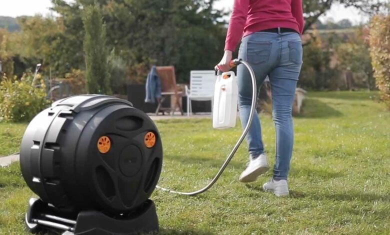 Hozelock Easymix : l'invention d'un composteur rotatif innovant, intégrant  un système d'arrosage nourrissant - NeozOne