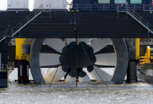 Une turbine marémotrice géante.