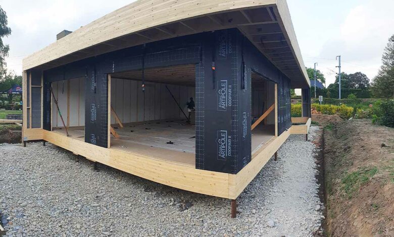 Du carton et du bois pour construire une maison passive.