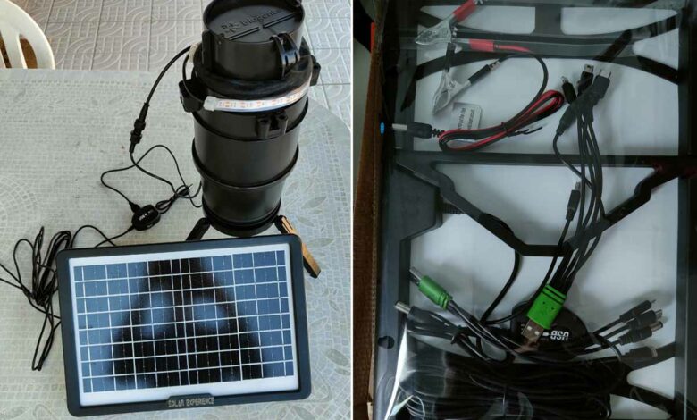 L'invention d'un kit solaire pour les réfugiés, les sans-abris, ou encore les randonneurs.