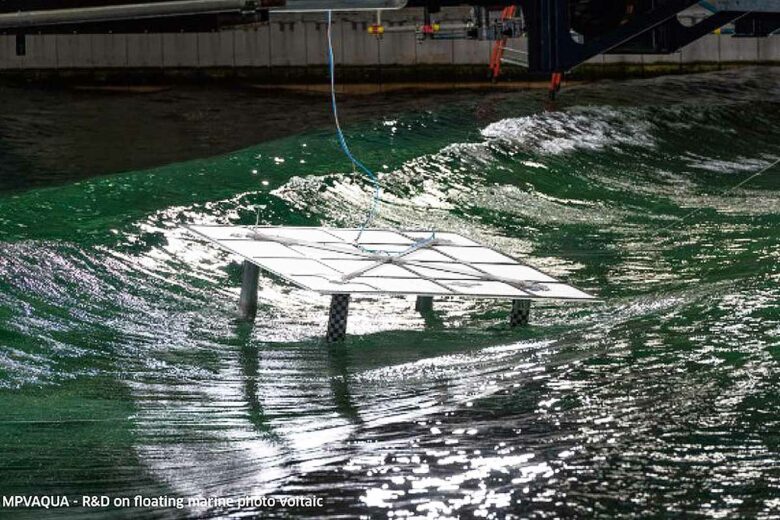 Le prototype de la plateforme flottante.