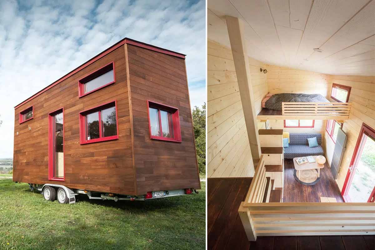 L’Amarante : la tiny house double mezzanine