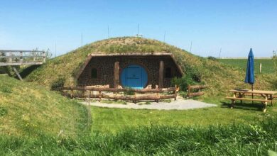 La cabane « bois de bouc » à partir de 150 € la nuit.