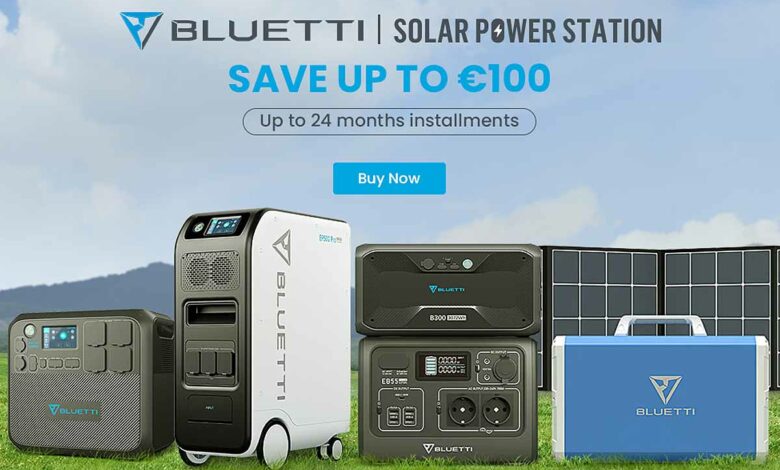 Des réductions sur les générateurs électriques solaires Bluetti.