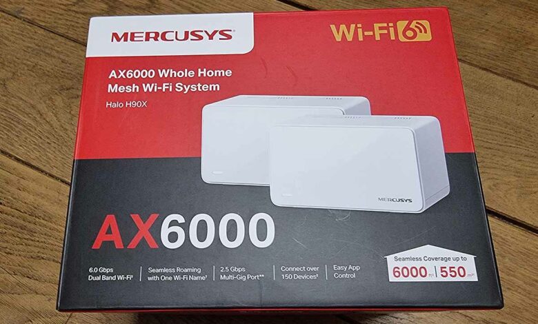 L'emballage du Mercusys Halo AX6000