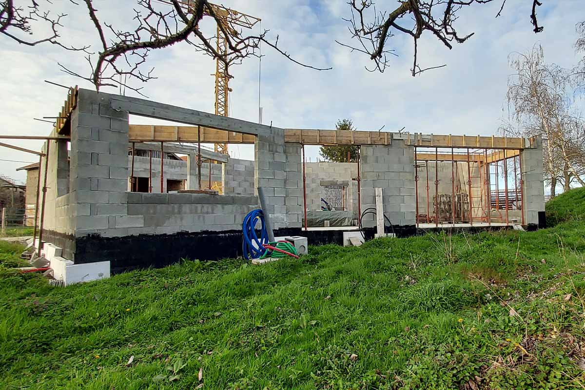 La construction d'une maison passive dans la région lyonnaise.