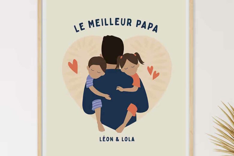 Idée cadeau : une affiche personnalisée pour la fête des pères