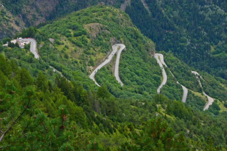 Sur la route du Tour de France à l’Alpe d’Huez en Isère