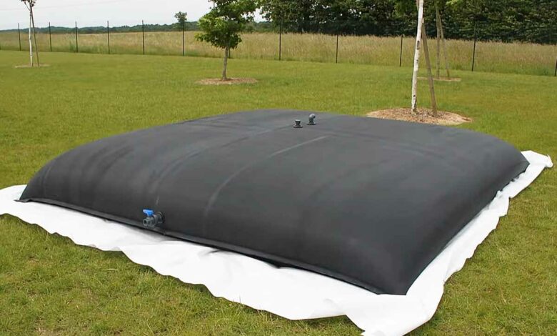 Récupérateur d’eau de pluie en citerne souple Flexirub 5 000 L.