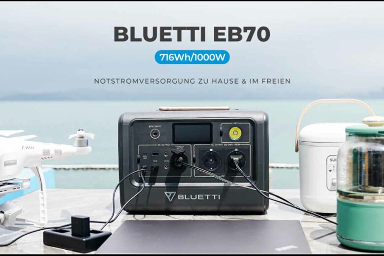 La Portable Power Station BLUETTI EB70 716WH/1000W LiFePO4 Battery