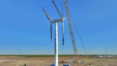 L'éolienne à double éolienne « Sairui », d'une capacité de 2,7 MW.