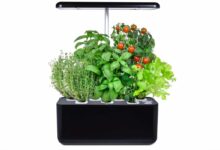 Pot De Serre Hydroponique Smart E-garden Jusqu'à 7 Plantes Avec Eclairage Led Autonome Et Logiciel Automatique Noir