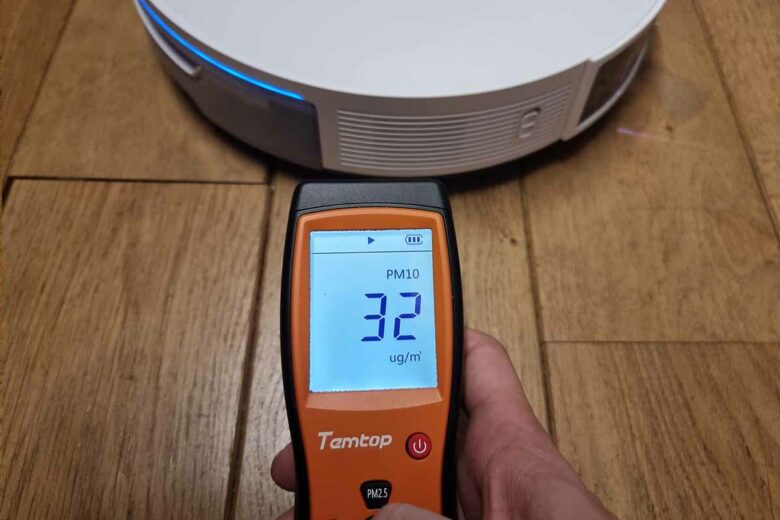 Test du rejet des particules fines PM 2,5.