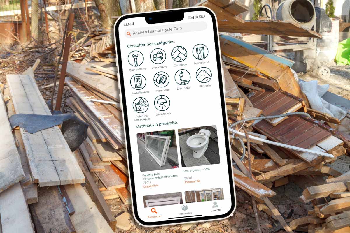 Une application pour récupérer gratuitement des matériaux sur les chantiers