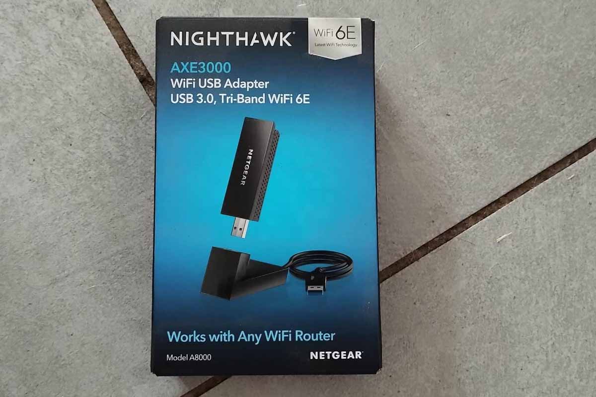 Comparer les prix : NETGEAR Nighthawk Clé USB (A8000), Adaptateur Ethernet  WiFi 6E AXE3000, Dongle sans Fil pour Ordinateur Portable ou de Bureau.  Jusqu'à 3 Gbit/s. Compatible PC Toutes générations