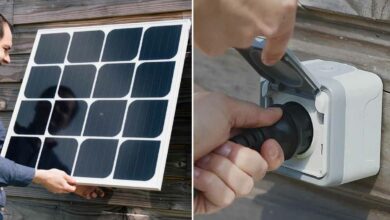Les panneaux solaires Beem sont conçus pour une installation simplifiée et peuvent facilement être branchés sur une prise électrique.