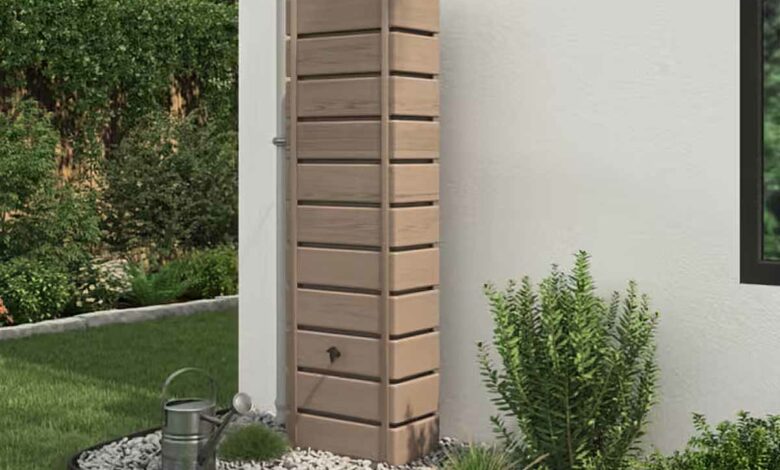 Récupérateur d'eau mural Belli Wood imitation bois 300 L
