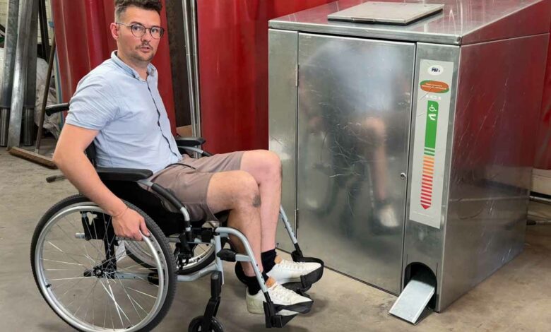 Agglo-Bio est un abri bac qui ouvre de nouvelles opportunités de recyclage aux personnes à mobilité réduite.