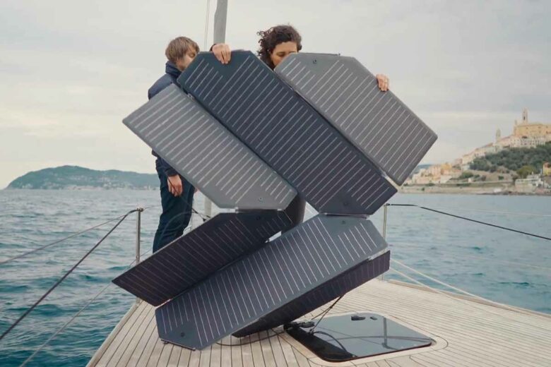 Des panneaux solaires en origami en forme d'aile.