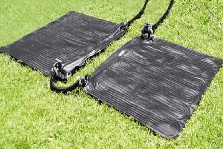 Tapis chauffant solaire 2 pcs PVC 1,2 x 1,2 m Noir 28685 INTEX