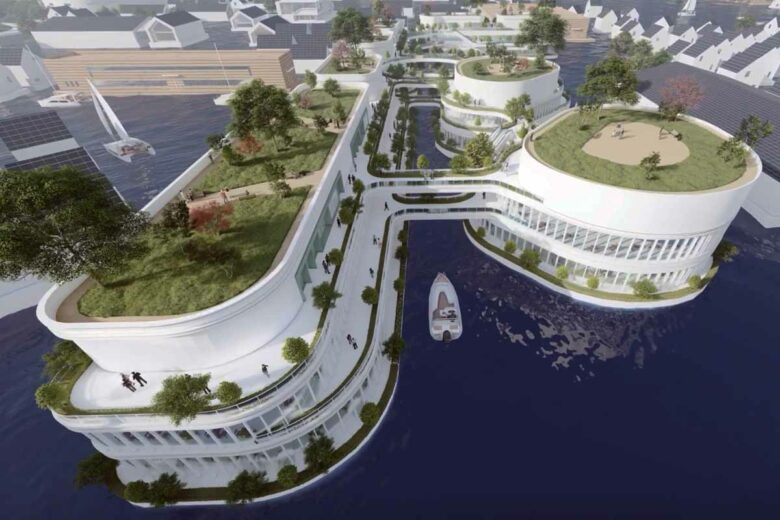 Dogen City est conçue pour faire face à l'élévation de la mer liée au changement climatique.