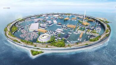 N-Ark a dévoilé des plans pour une ville flottante touristique.