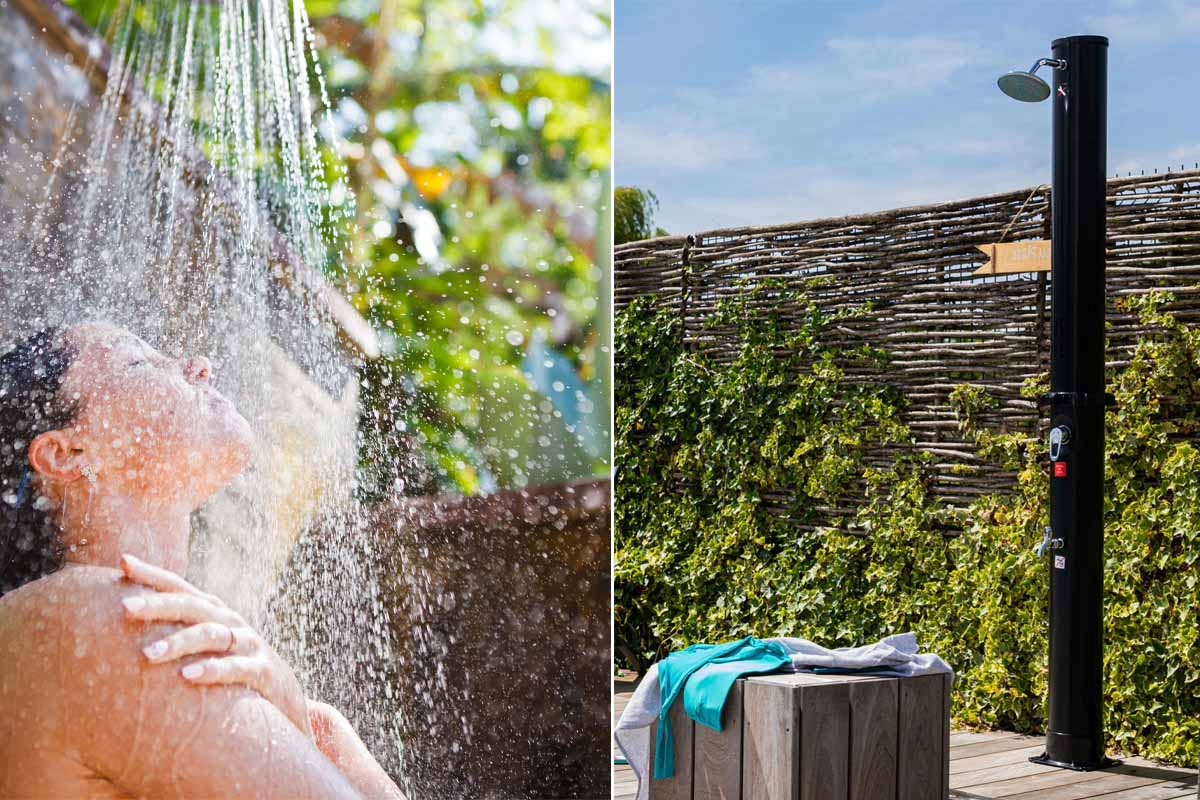 Prendre une douche chaude dans son jardin en préservant l'environnement et en faisant des économies d'électricité.