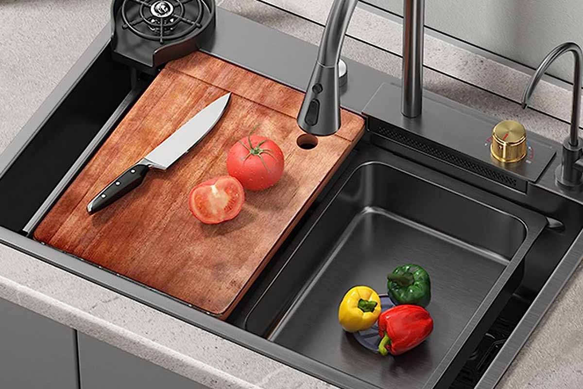 Cascade Moderne Pour Évier De Cuisine Nano Évier En Acier