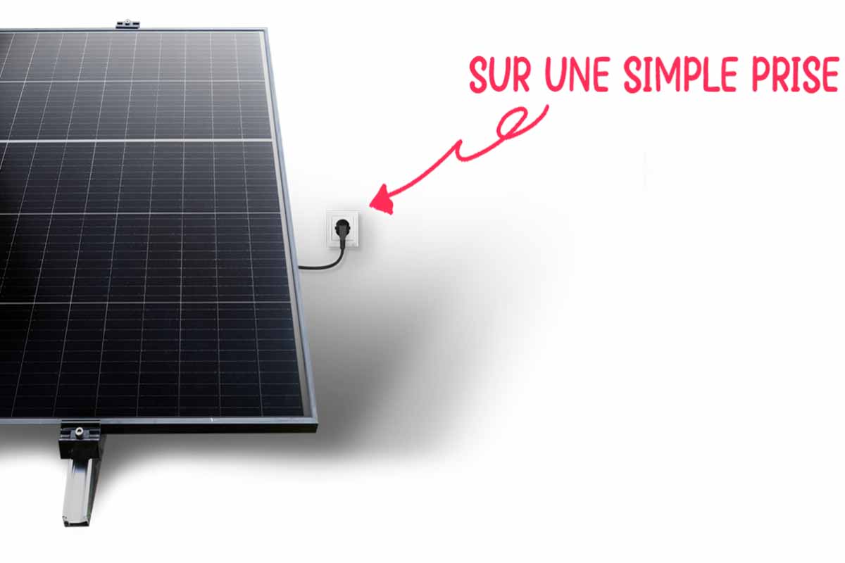 À brancher sur une prise électrique, le panneau solaire Sunity