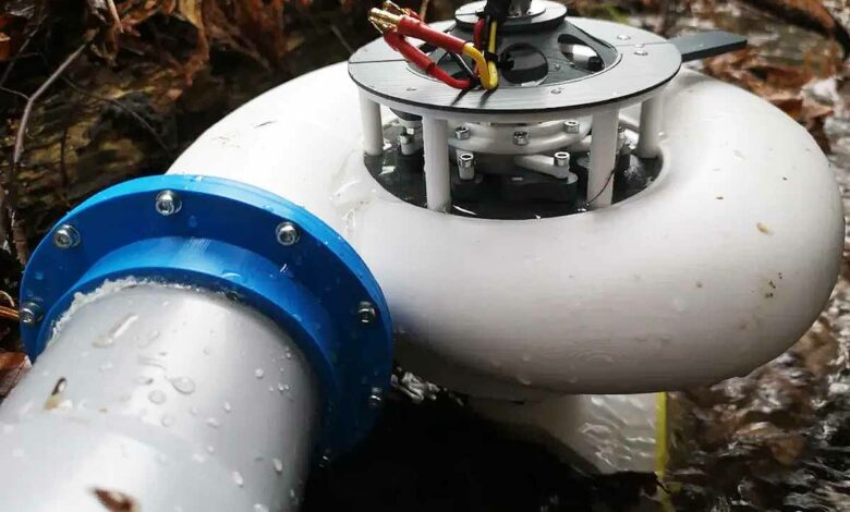 L'invention d'une mini turbine a 8 pales imprimable en 3D.