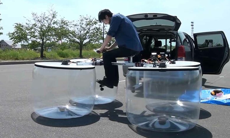 L'inventeur japonais Hideyasu Ito a inventé un nouveau type d'aéroglisseur.