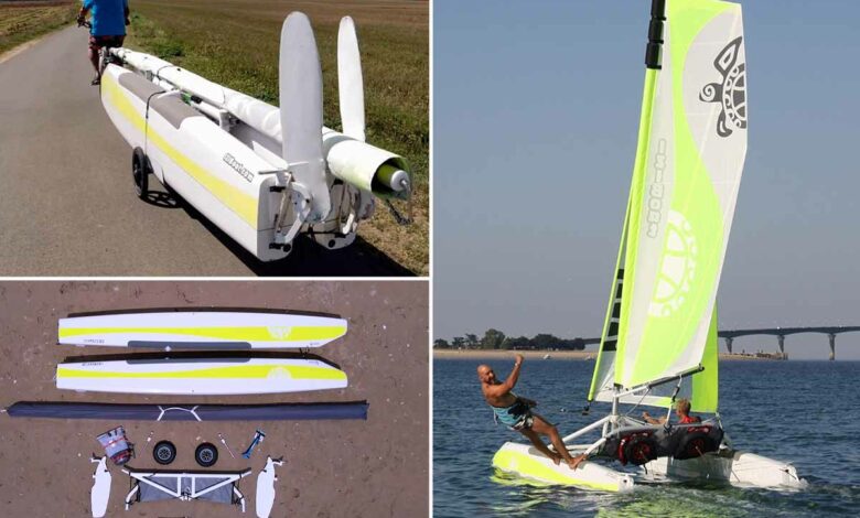 Le bateau IZIBoat se monte en 15 minutes seulement, sans vis ni outils.