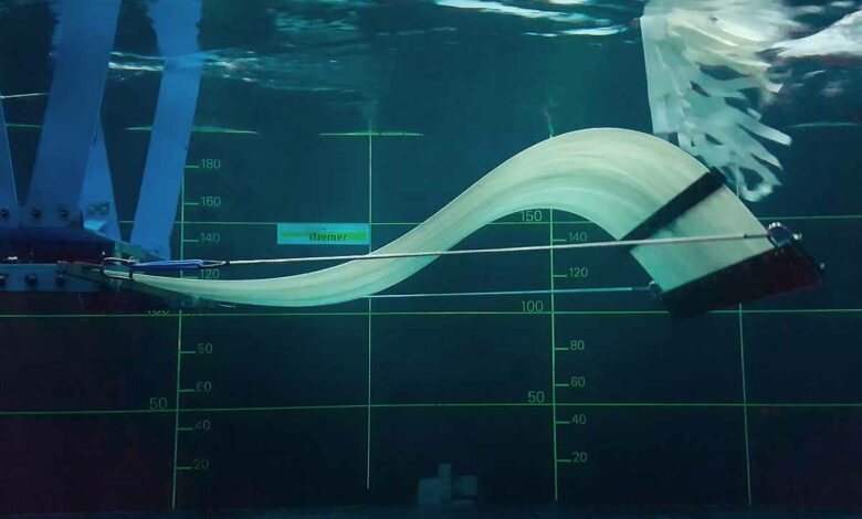 L'hydrolienne biomimétique qui imite le mouvement des poissons.