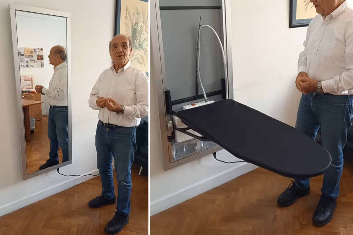 StarPress, un miroir qui permet de repasser les vêtements, l