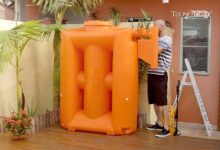 L'invention d'un réservoir modulaire pour capter et stocker l'eau de pluie.