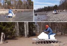 Ce prototype comprend un système de suspension distinctif composé de 18 roues, chacune faisant partie d'un système de suspension qui fournit une trajectoire de mouvement.