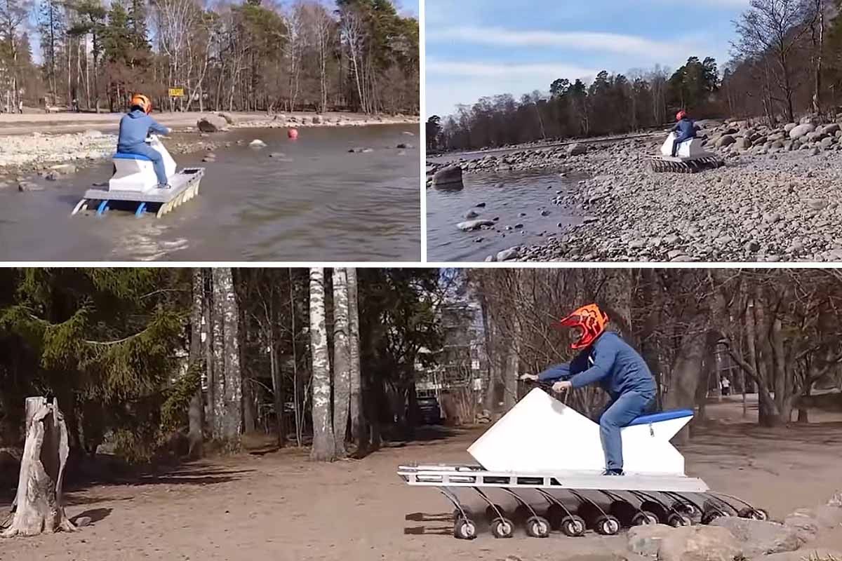 Ce prototype comprend un système de suspension distinctif composé de 18 roues, chacune faisant partie d'un système de suspension qui fournit une trajectoire de mouvement.