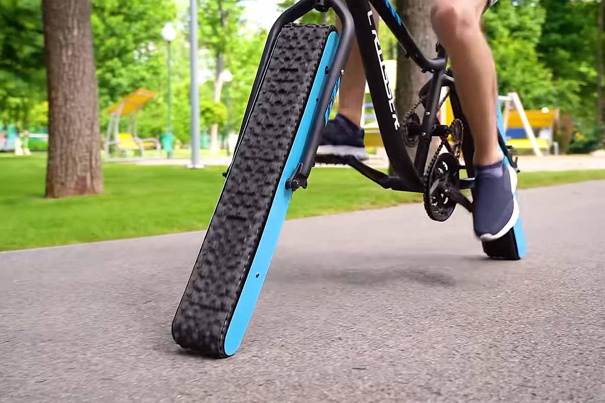 L'invention d'un étonnant vélo, sans roues…