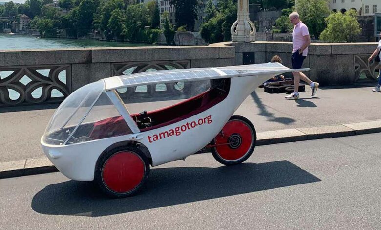 Un vélomobile solaire.