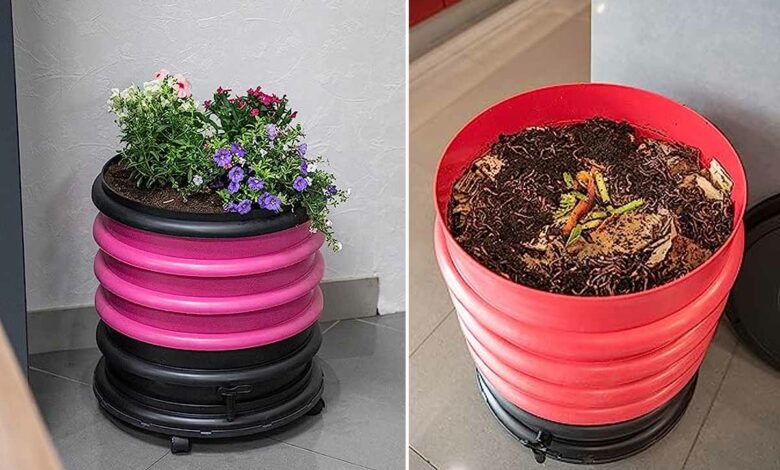 Il a inventé un mini-lombricomposteur pour composter directement