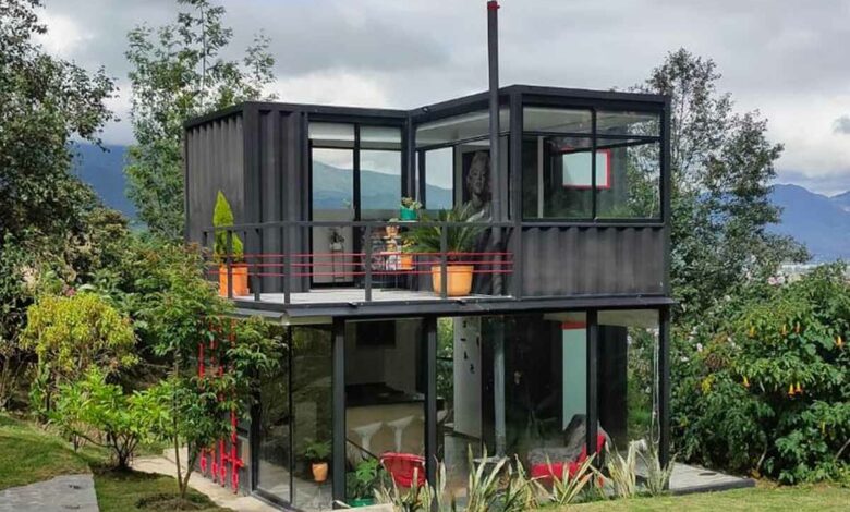 Le haricot magique, une maison en containers située à seulement 50 km de Bogota.