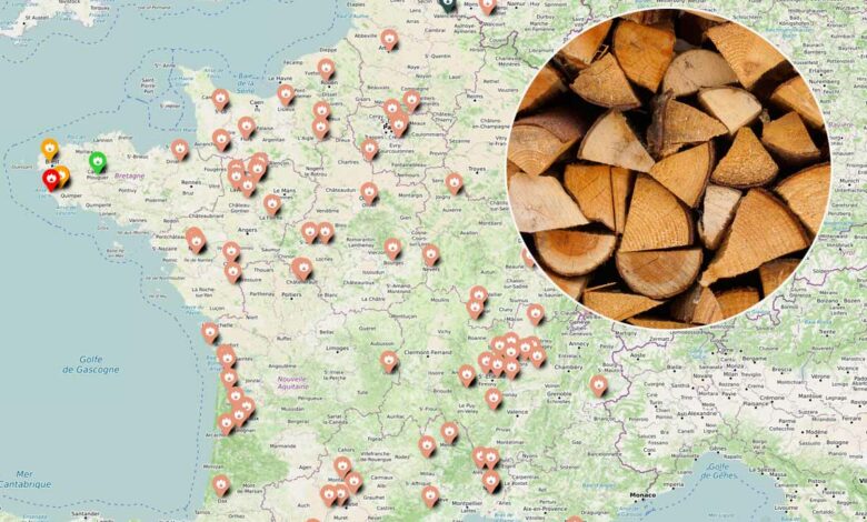 Annuaire vendeurs de bois de chauffage, par départements.