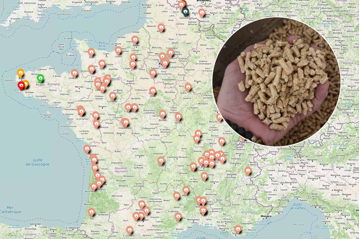 Annuaire vendeurs de pellets locaux, par départements