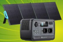 Générateur Solaire Portable BLUETTI PS54 700W avec Panneau Solaire PV200,537Wh