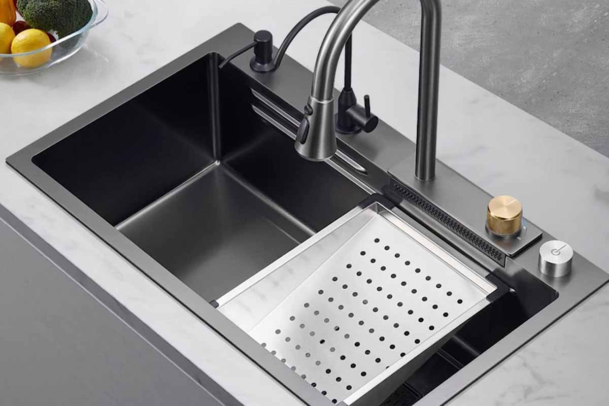 Cascade Moderne Pour Évier De Cuisine Nano Évier En Acier