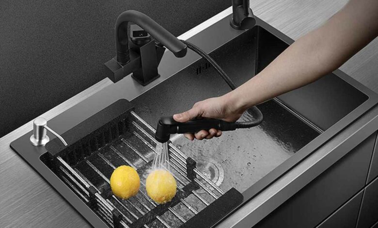 Senhill évier de cuisine en acier Inoxydable.
