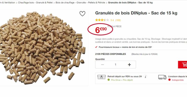 Granulés de bois DINplus - Sac de 15 kg