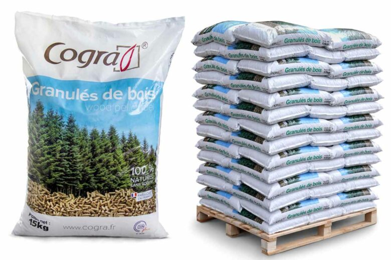 Granulés de bois COGRA en sac, 15 kg