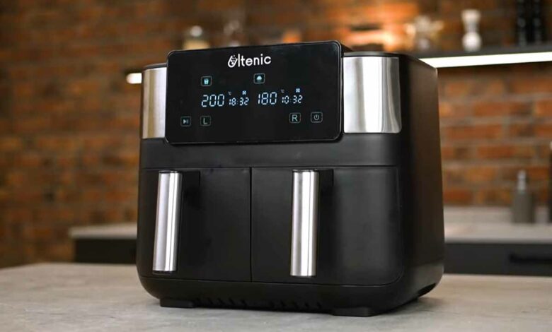 Ultenic K20 friteuse sans huile à double tiroir.