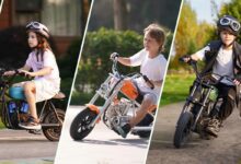 Trois nouvelles motos électriques pour les enfants.